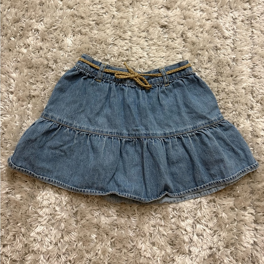 Carter’s Denim Braided Belt Kids Skirt 5T
